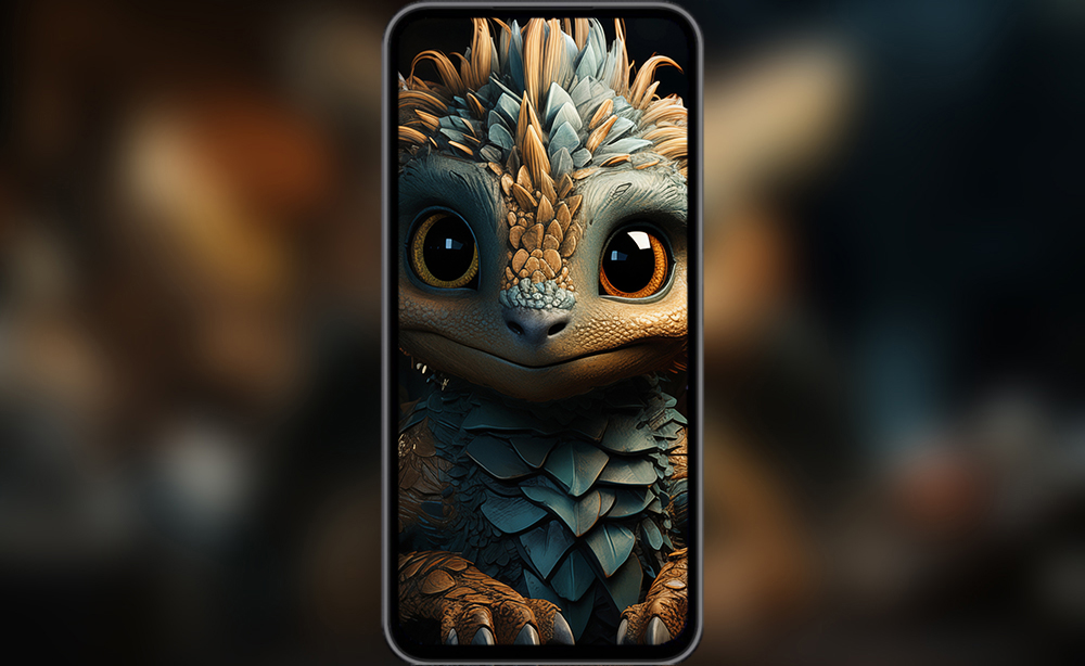 cute dragon ultra HD 4K wallpaper background for Desktop and Phone free download