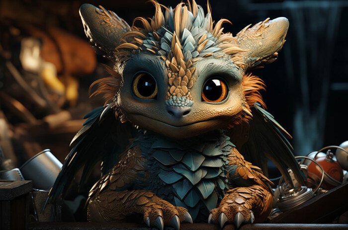 cute dragon ultra HD 4K wallpaper background for Desktop and Phone free download