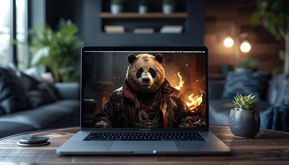 Panda warrior ultra HD 4K wallpaper background for Desktop laptop iphone and Phone free download