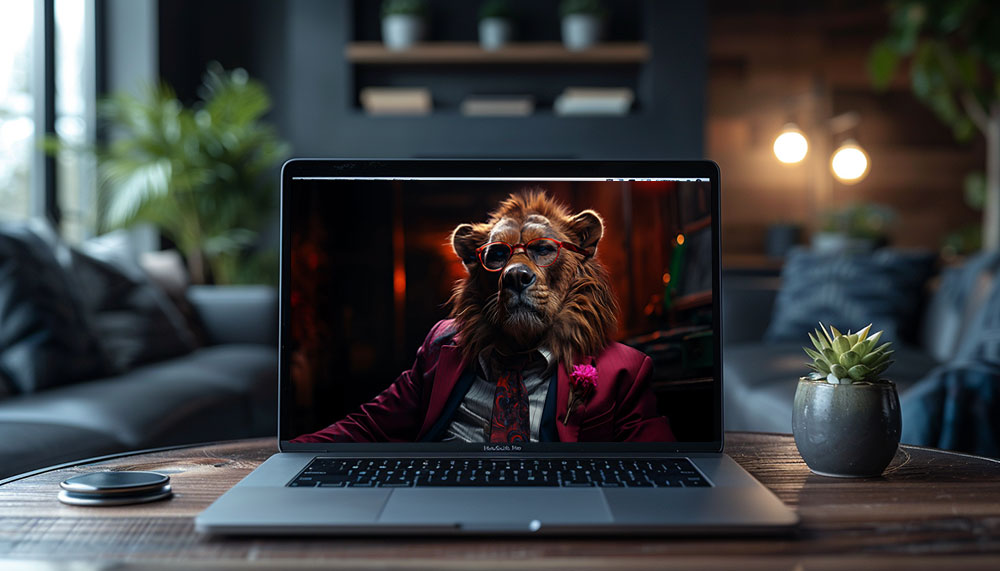 Bear in a suit ultra HD 4K wallpaper background for Desktop laptop iphone and Phone free download