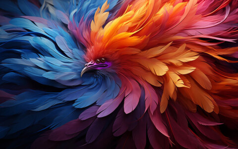 Colorful bird ultra HD 4K wallpaper background for Desktop and Phone free download