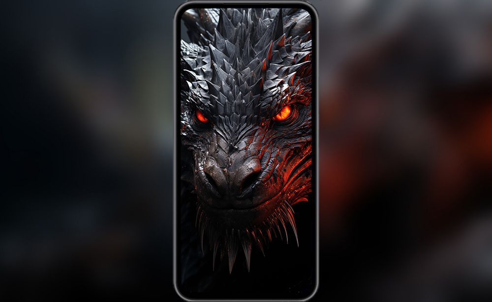 Black dragon Red eyes ultra HD 4K wallpaper background for Desktop laptop iphone and Phone free download