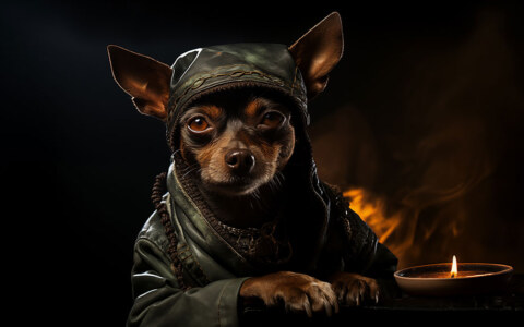 dog monk ultra HD 4K wallpaper background for Desktop and Phone free download