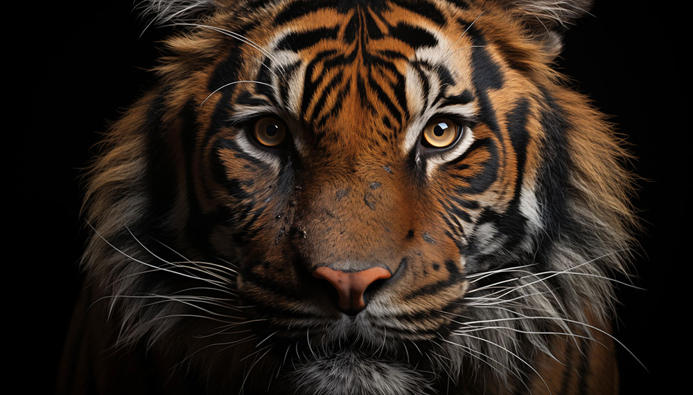 Tiger isolated ultra HD 4K wallpaper background for Desktop laptop iphone and Phone free download