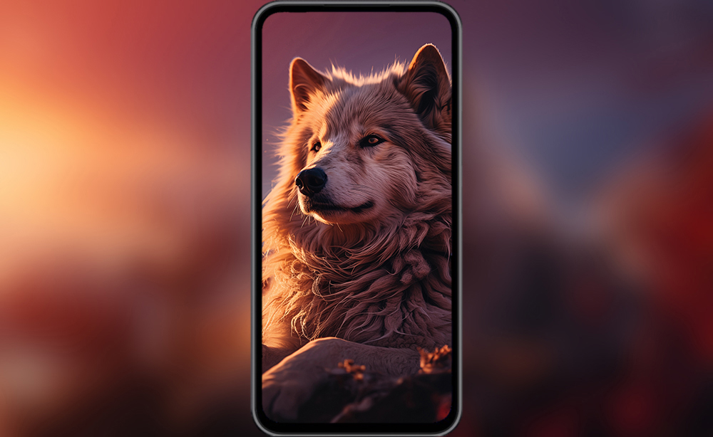 Wolf at sunset ultra HD 4K wallpaper background for Desktop laptop iphone and Phone free download